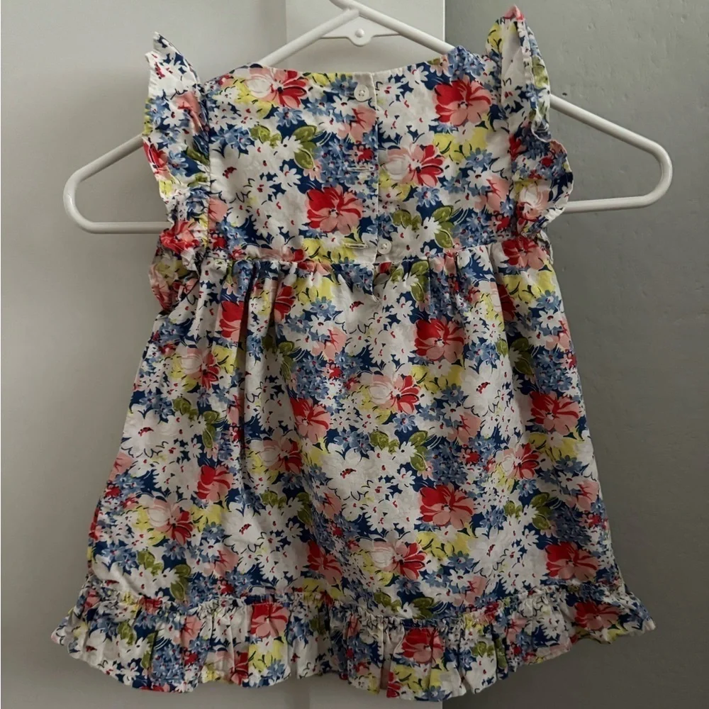 Baby Gap Floral Ruffle Sleeve Cotton Dress Toddler Girls 2T